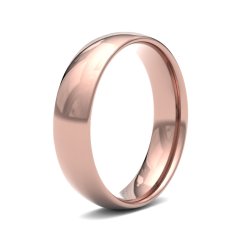 9ct Rose Gold 5mm Light Court Wedding Ring