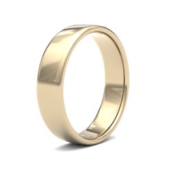 9ct Yellow Gold 5mm Light Soft Court Wedding Ring