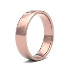 9ct Rose Gold 5mm Light Soft Court Wedding Ring