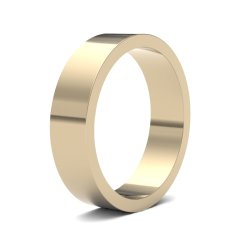 9ct Yellow Gold 5mm Flat Light Wedding Ring
