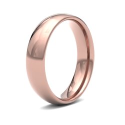 9ct Rose Gold 5mm Medium Court Wedding Ring