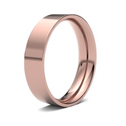 9ct Rose Gold 5mm Medium Flat Court Wedding Ring