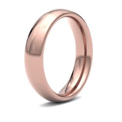 9ct Rose Gold 5mm Heavy Court Wedding Ring