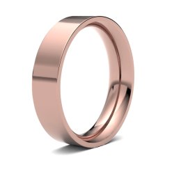 9ct Rose Gold 5mm Heavy Flat Court Wedding Ring