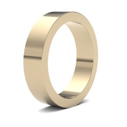 9ct Yellow Gold 5mm Flat Heavy Wedding Ring