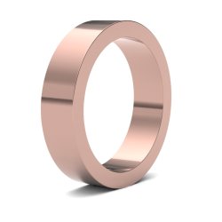 9ct Rose Gold 5mm Flat Heavy Wedding Ring
