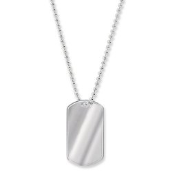 Silver Dog Tag Army Style Necklet 
