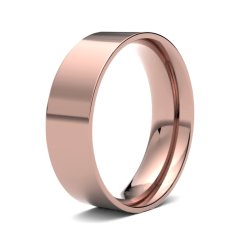 9ct Rose Gold 6mm Light Flat Court Wedding Ring