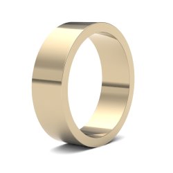 9ct Yellow Gold 6mm Flat Light Wedding Ring