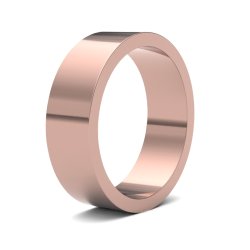 9ct Rose Gold 6mm Flat Light Wedding Ring