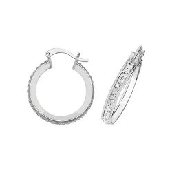Silver Crystal Hoops 