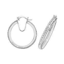 Silver Crystal Hoops 