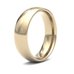 18ct Yellow Gold 6mm Medium Court Wedding Ring