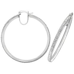 Silver Crystal Hoops 