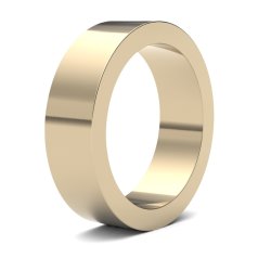 9ct Yellow Gold 6mm Flat Heavy Wedding Ring