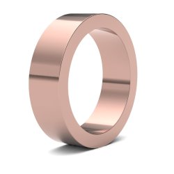 9ct Rose Gold 6mm Flat Heavy Wedding Ring