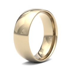 9ct Yellow Gold 7mm Light Court Wedding Ring
