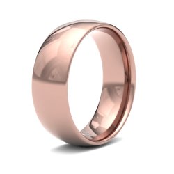 9ct Rose Gold 7mm Light Court Wedding Ring