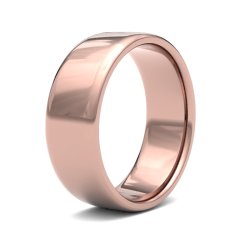 9ct Rose Gold 7mm Light Soft Court Wedding Ring