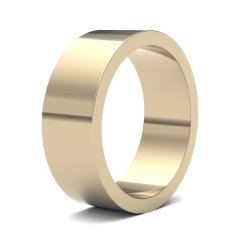 9ct Yellow Gold 7mm Flat Light Wedding Ring