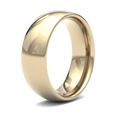 9ct Yellow Gold 7mm Medium Court Wedding Ring