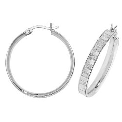 Silver Moondust Hoops G51102-
