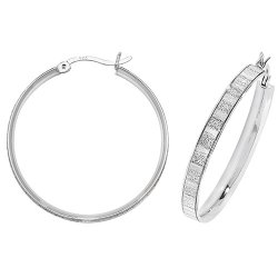 Silver Moondust Hoops G51102-