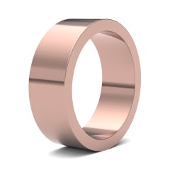 9ct Rose Gold 7mm Flat Medium Wedding Ring