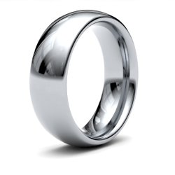 Palladium 7mm Heavy Court Wedding Ring