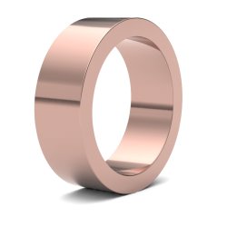 9ct Rose Gold 7mm Flat Heavy Wedding Ring