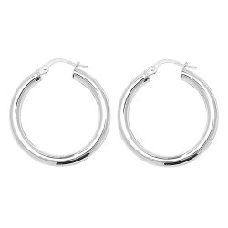 Silver Tube Hoops 