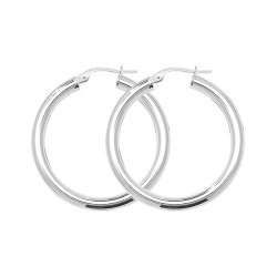 Silver Tube Hoops 