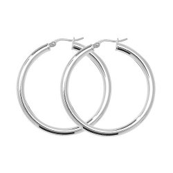 Silver Tube Hoops 