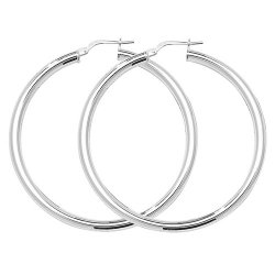 Silver Tube Hoops 