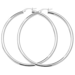 Silver Tube Hoops 