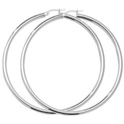 Silver Tube Hoops 