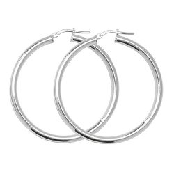 Silver Tube Hoops 