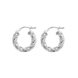 Silver Diamond Cut Hoops G5208-