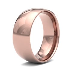 9ct Rose Gold 8mm Light Court Wedding Ring