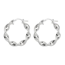 Silver Twisted Hoops G5210-