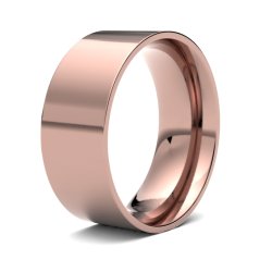 9ct Rose Gold 8mm Light Flat Court Wedding Ring