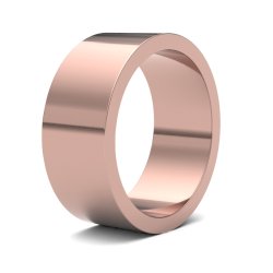 9ct Rose Gold 8mm Flat Light Wedding Ring