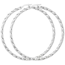 Silver Twisted Hoops G5215-