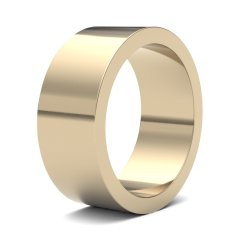 9ct Yellow Gold 8mm Flat Medium Wedding Ring