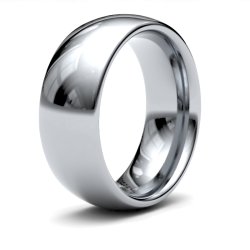 Palladium 8mm Heavy Court Wedding Ring
