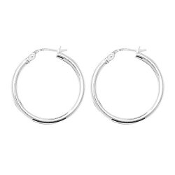 Silver Tube Hoops 