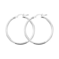 Silver Tube Hoops 