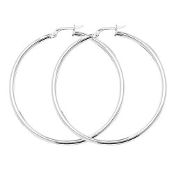 Silver Tube Hoops 