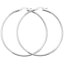 Silver Tube Hoops 