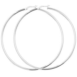 Silver Tube Hoops 